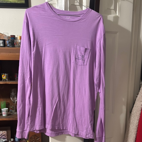 Vineyard Vines Purple Crew Neck Long Sleeve T-Shirt - Picture 1 of 6